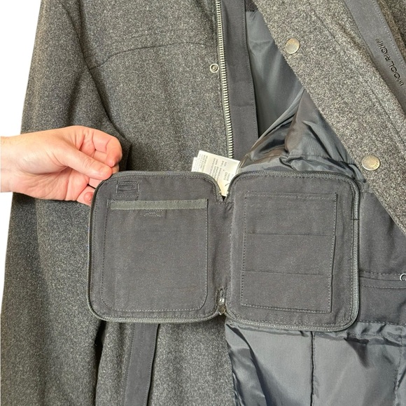 Woolrich Gray 80% Wool Quilted Utility Coat Medium - Picture 10 of 17